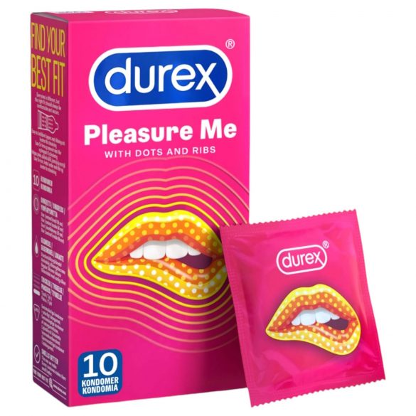 Durex Pleasure Me - rebrasti in pikčasti kondomi (10 kosov)