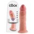 King Cock 9 - dildo z objemko (23 cm) - naravni