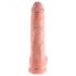 King Cock 10 testisov velik dildo (25 cm) - naravni