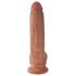 Kraljevski dildo s testisi 9 (23 cm) - rjavi