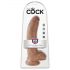 Kraljevski dildo s testisi 9 (23 cm) - rjavi