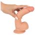 realistixxx - realistični dildo z vakuumsko osnovo (22 cm) - naravna barva