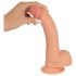 realistixxx - realistični dildo z vakuumsko osnovo (22 cm) - naravna barva