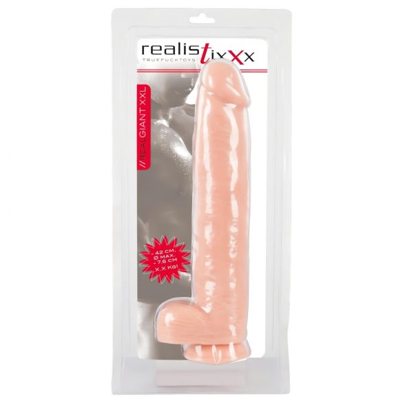 Realistixxx Velikan 3XL - realistično dildo (42 cm) - naravno