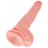 King Cock 14 testisov velik dildo (35 cm) - naravni