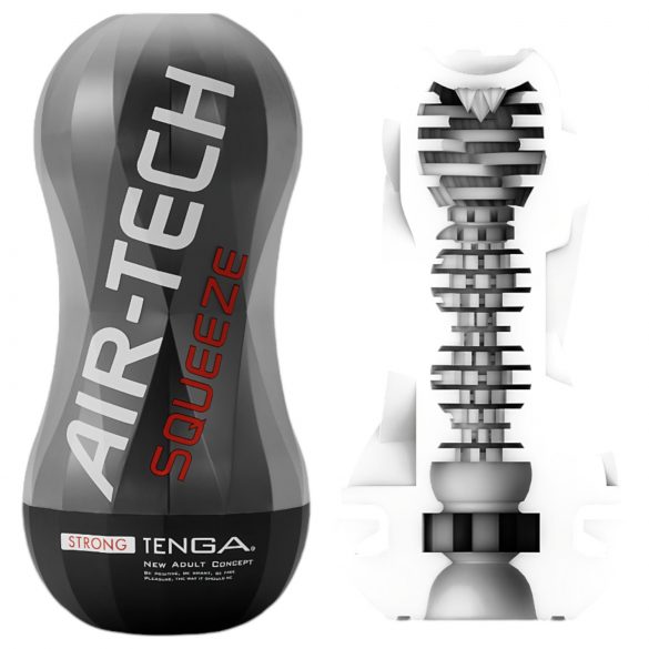 TENGA Air-Tech Squeeze Strong - sesalni masturbator (črna)