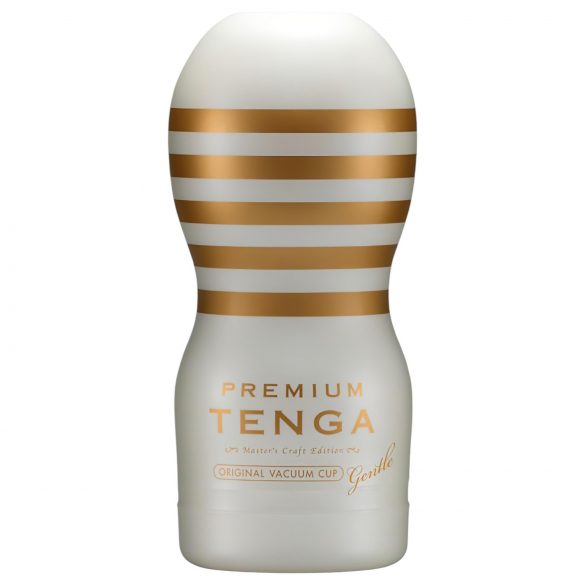 TENGA Premium Gentle - enkratna uporaba masturbator (bela)