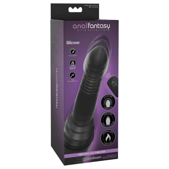 Analfantasy Ass Thruster - potisni analni vibrator (črni)