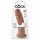 Kralj Cock 10 - veliki dildo s prisesalno bazo (25 cm) - temna naravna barva