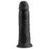 King Cock 10 - velik dildo s priseskom (25 cm) - črna