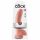 King Cock 9 - velik dildo s priseskom, s testisi (23 cm) - naravno