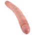 King Cock 12 Slim - realistični dvojni dildo (31 cm) - naravna barva