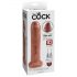 King Cock 7 - realistični dildo (18 cm) - temna naravna barva