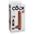 King Cock 10 - realističen dildo za brizganje (25 cm) - naravni