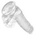 King Cock Clear 6 - mali dildo s prisesalno bazo in modi (15 cm)