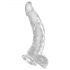 King Cock Clear 7,5 - pripenjalni, testisni dildo (19 cm)