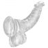 King Cock Clear 7,5 - pripenjalni, testisni dildo (19 cm)