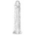 King Cock Clear 8 - velik dildo s priseskom (20 cm)