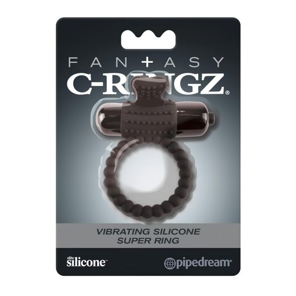 Pipedrem Fantasy C-Ringz - vibracijski obroček za penis (črn)