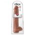 King Cock 15 - prisesek, z gigantični dildo z modremi modami (38 cm) - temna naravna barva