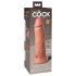 King Cock Elite 8 - vibrator s prijemalom, realističen (20 cm) - naravni