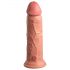 King Cock Elite 8 - vibrator s prijemalom, realističen (20 cm) - naravni