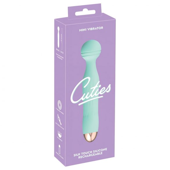 Cuties Mini Wand - akumulatorski, vodoodporni masažni vibrator (zelen)