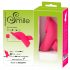 SMILE Licking - valovito-prstni vibrator z jezikom (roza)