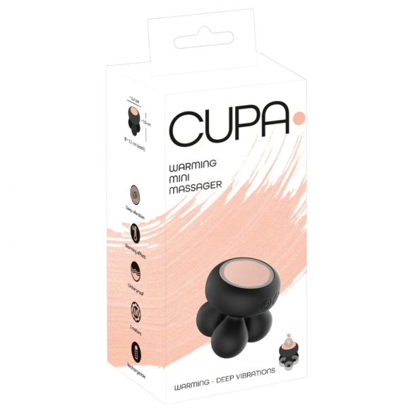 You2Toys CUPA Mini - grelni masažni vibrator (črna)