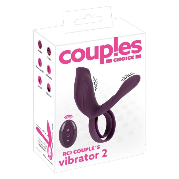 Couples Choice - akumulatorski, radijski obroček za penis (vijoličen)