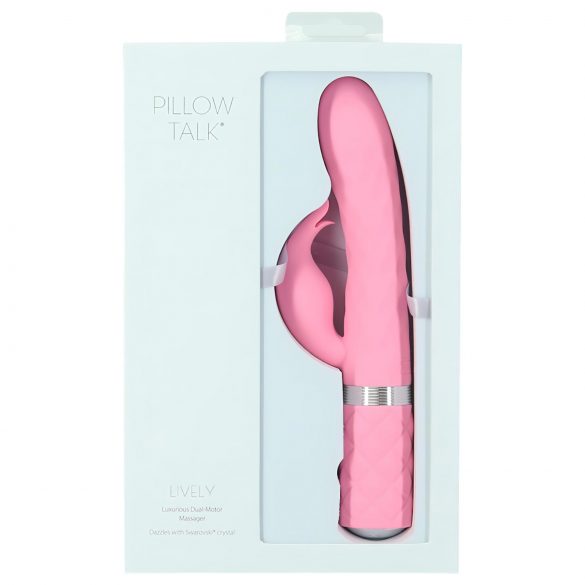 Pillow Talk Lively - akumulatorski vibrator s stimulatorjem za klitoris (roza)