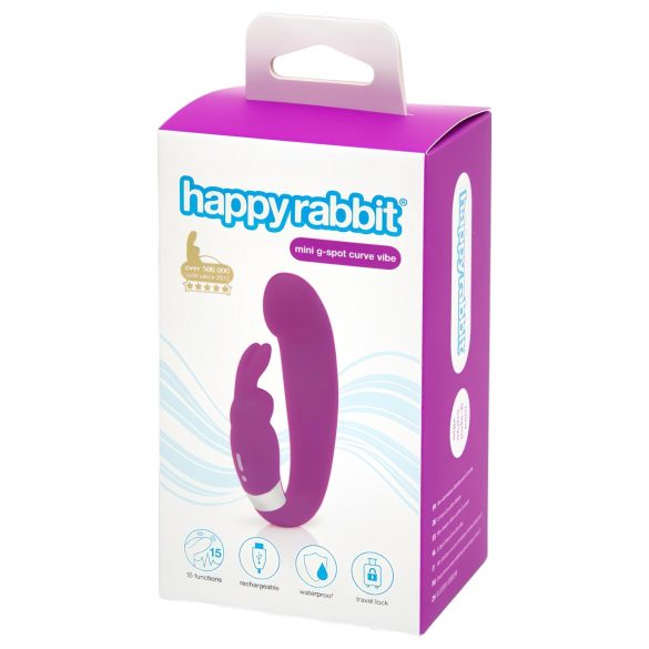 Happyrabbit Mini G - vibrator za točko G z možnostjo polnjenja (vijolična)