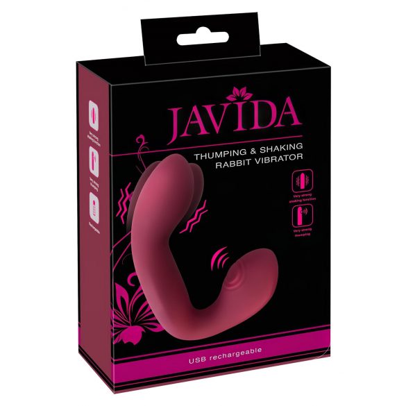 Javida Thumping - pulzirajoči G-točka in klitoris vibrator (rdeč)