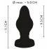 ANOS - rebrast mehak analni dildo - 5 cm (črna)