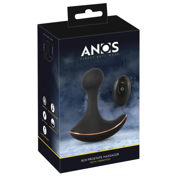 ANOS - vodoodporni analni vibrator (črn)