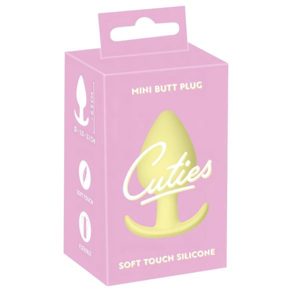 Cuties Mini Analni Čep - silikonski analni čep - rumen (3,1 cm)