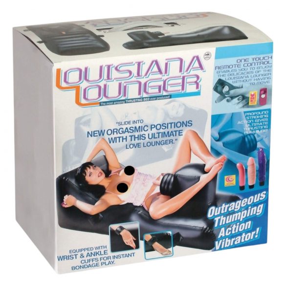 Louisiana Lounger - seks postelja z vgrajenim vibratorjem (črna)