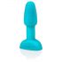 b-Vibe Rimming - vrtljivi analni vibrator s kroglicami (turkizna)