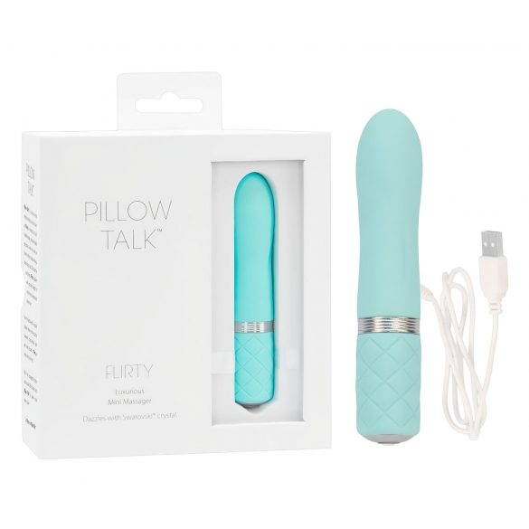 Pillow Talk Flirty - akumulatorski palični vibrator (turkizna)