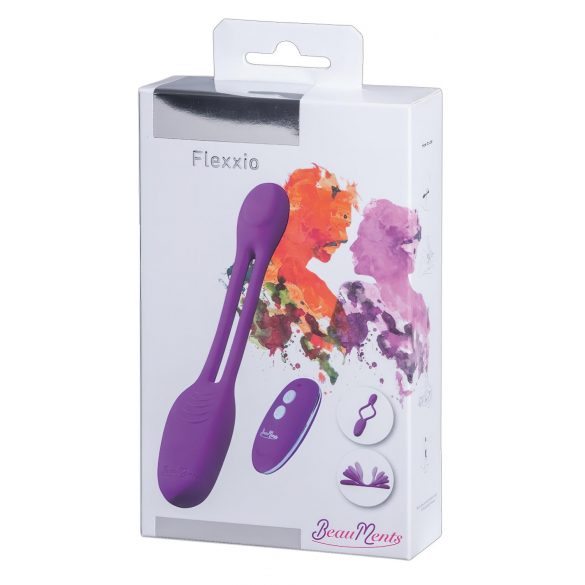 BeauMents Flexxio - 2-motorski vibrator za pare (vijoličen)