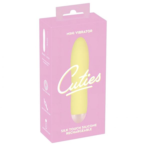 Cuties Mini Yellow - silikonski vibrator s paličicami za polnjenje (rumena)