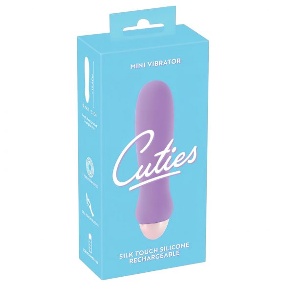 Cuties Mini Purple - vibrator s silikonskimi palicami za polnjenje (vijolična)