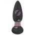 Black Velvet - vrteči analni vibrator z biseri (črna)