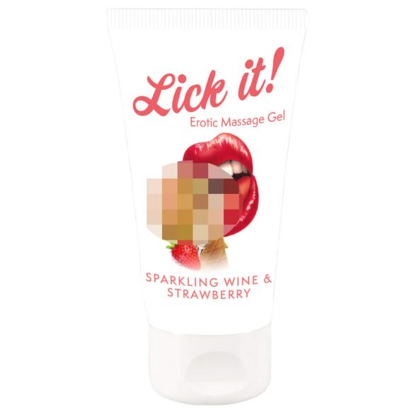 Lick it! - užitna lubrikanta 2v1 - Champagne Strawberry (50ml)