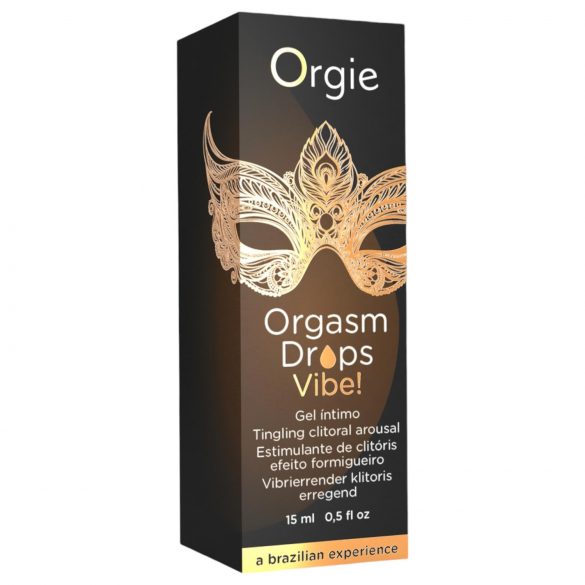 Orgie Orgasm Drops Vibe - ščegetajoči intimni gel za ženske (15 ml)