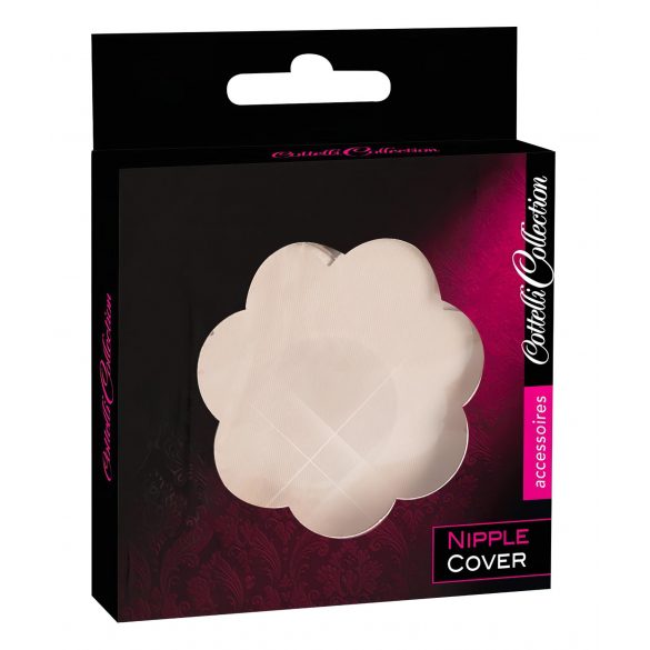 Cottelli Nipple Cover - Cvetlični bradavični trak - naravno (12 kos)