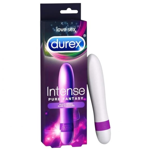 Durex Intense Pure Fantasy - palični vibrator (bela) -