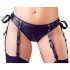 Cottelli Bondage - sijoč set z dvigalom za prsi in lisicami (črna) - XL