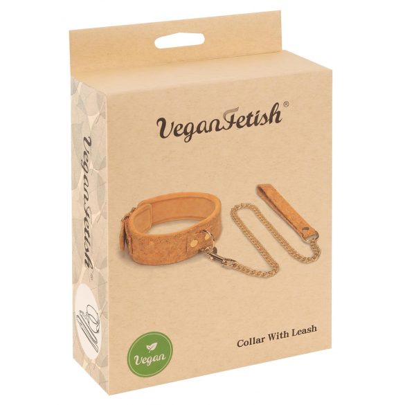 Veganski fetiš - ovratnica s povodcem (pluta)