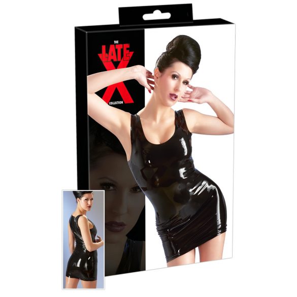 LATEX - mini obleka brez rokavov (črna)  - XL